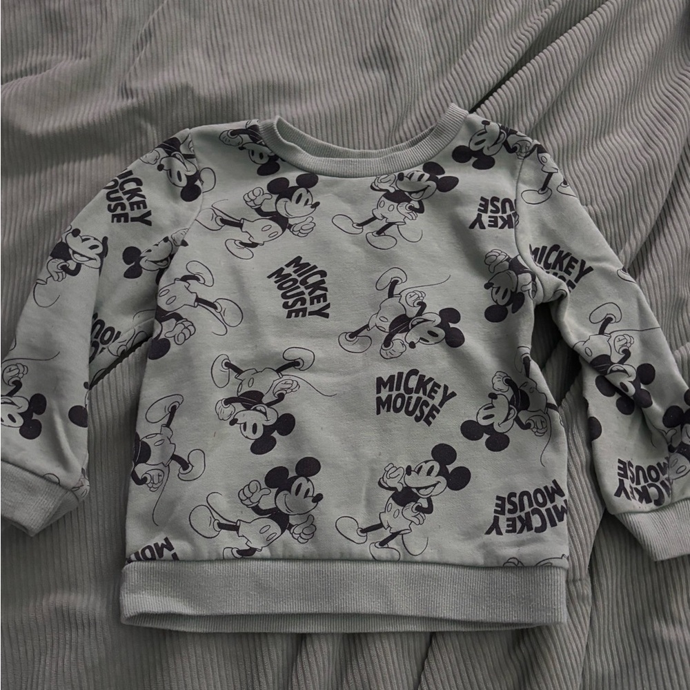 Mickey Mouse Green Kids Sweatshirt